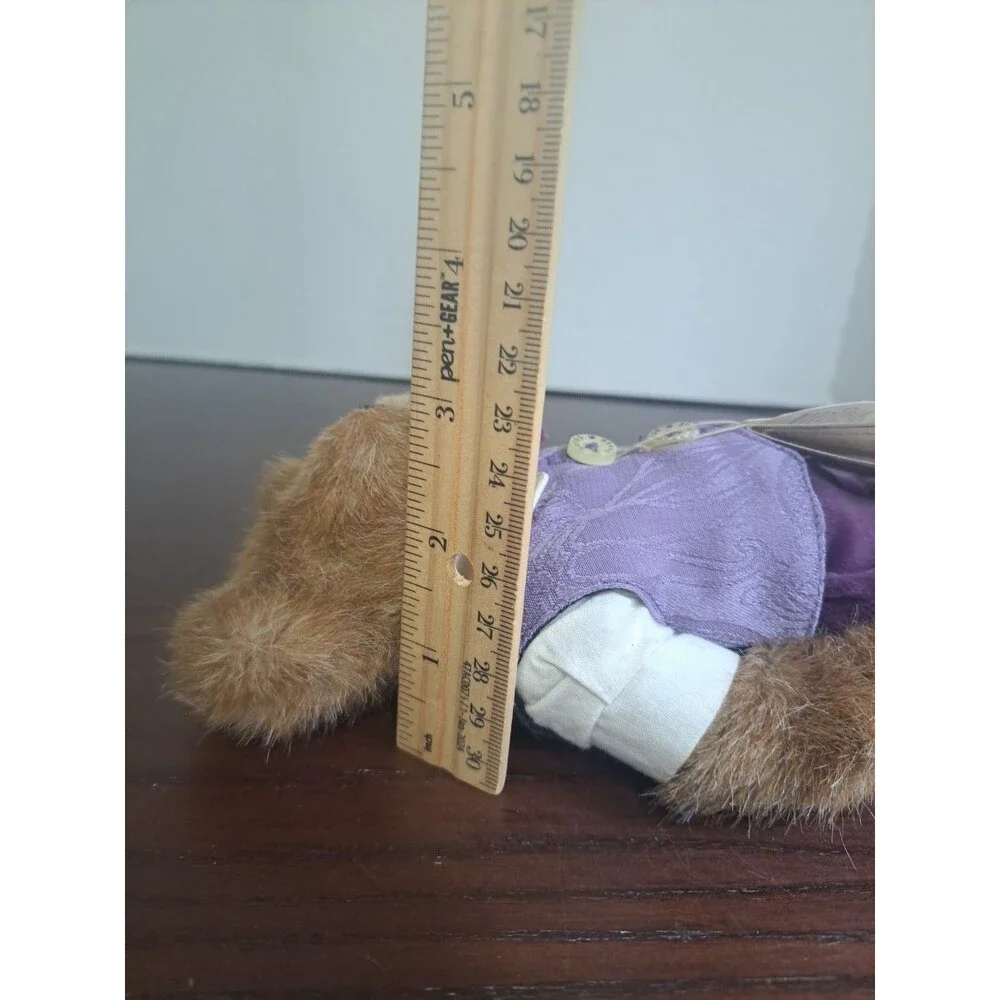 2000 Boyds Bears Gen-yoo-wine Edmund In Purple Outfit 8inch Plush